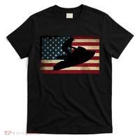 Jet Ski Jet Skier Tee Jet Skiing USA Flag T-Shirt thumb 0