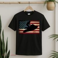 Jet Ski Jet Skier Tee Jet Skiing USA Flag T-Shirt thumb 2
