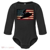 Jet Ski Jet Skier Tee Jet Skiing USA Flag Baby Long Sleeve Bodysuit thumb 0