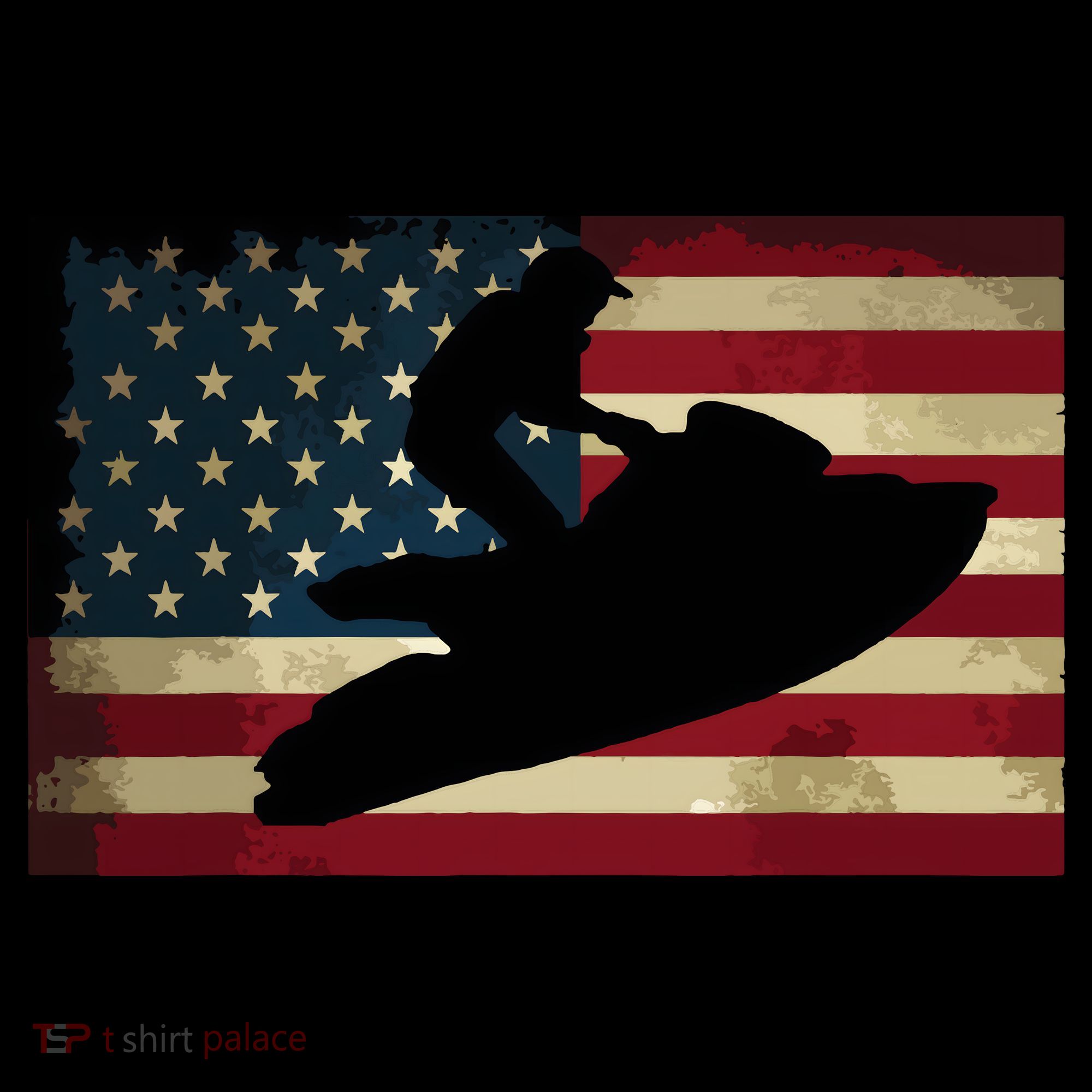Jet Ski Jet Skier Tee Jet Skiing USA Flag Mousepad
