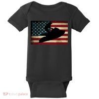 Jet Ski Jet Skier Tee Jet Skiing USA Flag Baby Bodysuit thumb 0