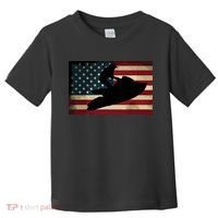 Jet Ski Jet Skier Tee Jet Skiing USA Flag Toddler T-Shirt thumb 0