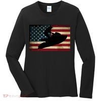 Jet Ski Jet Skier Tee Jet Skiing USA Flag Women's Long Sleeve Shirt thumb 0