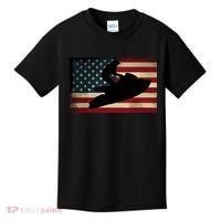 Jet Ski Jet Skier Tee Jet Skiing USA Flag Kids T-Shirt thumb 0