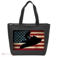 Jet Ski Jet Skier Tee Jet Skiing USA Flag Tote Bag thumb 0