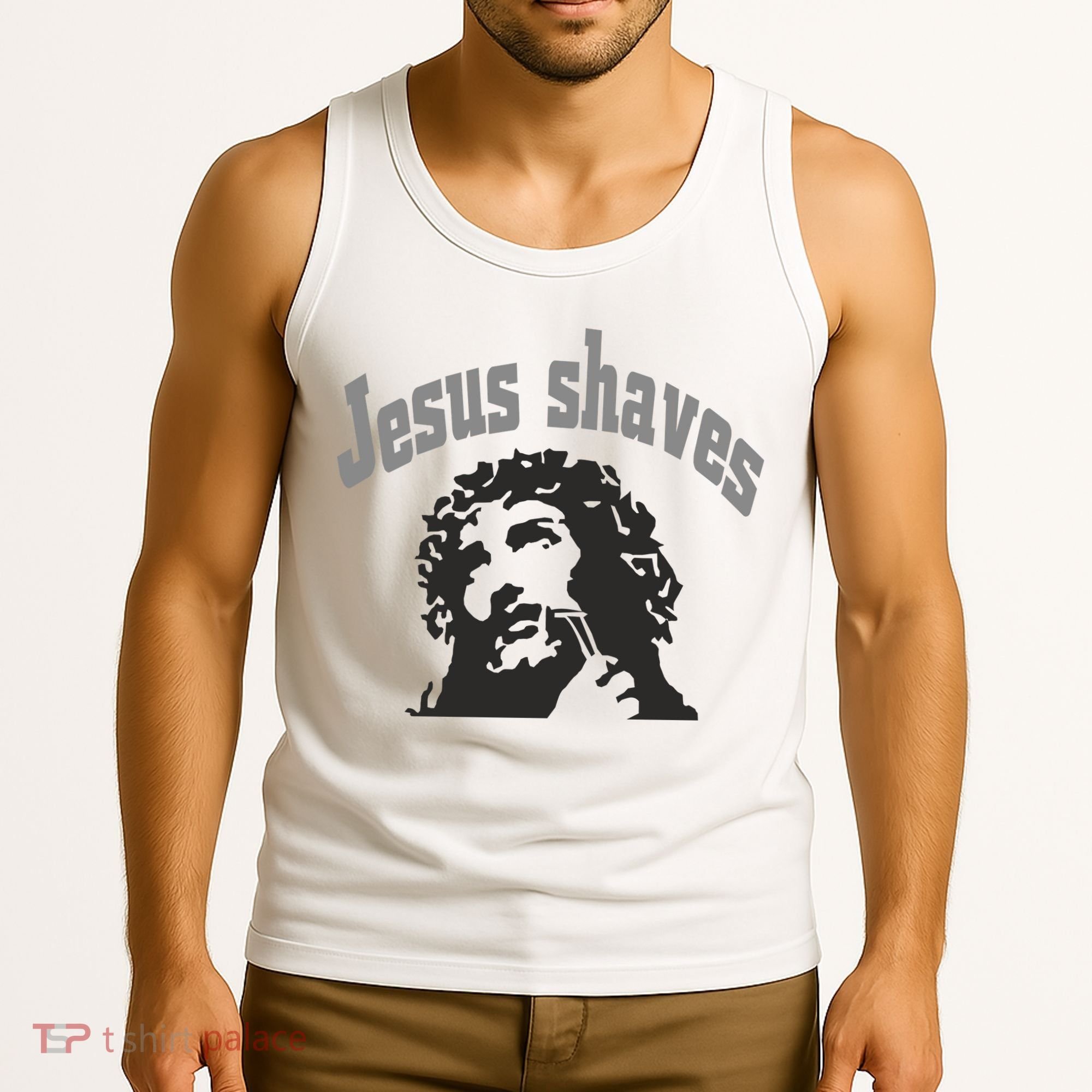 Jesus Shaves Tank Top