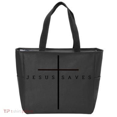 Jesus Saves Tote Bag