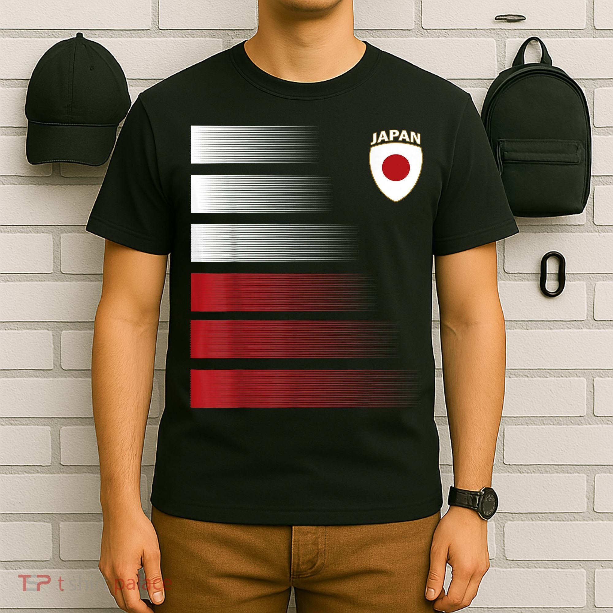 Japanese Soccer Jersey Japan Football Japan Flag T-Shirt