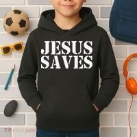 Jesus Saves Kids Hoodie thumb 2
