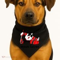 Jesus Saves Jesus Saved Hockey Funny Gift USA-Made Doggie Bandana thumb 1