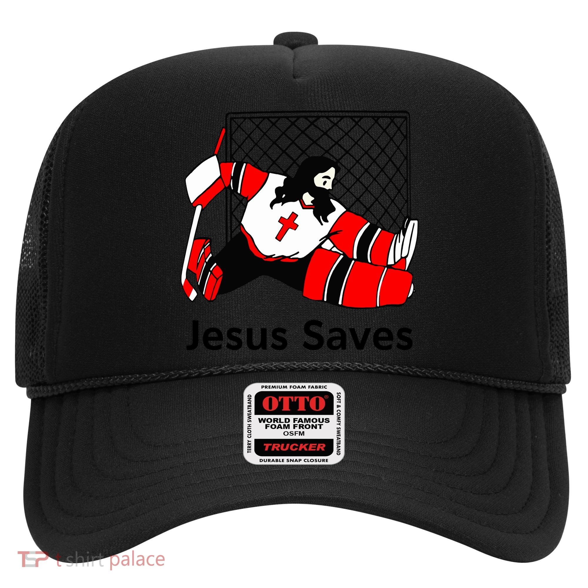 Jesus Saves Jesus Saved Hockey Funny Gift Hat
