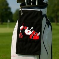 Jesus Saves Jesus Saved Hockey Funny Gift Golf Towel thumb 2