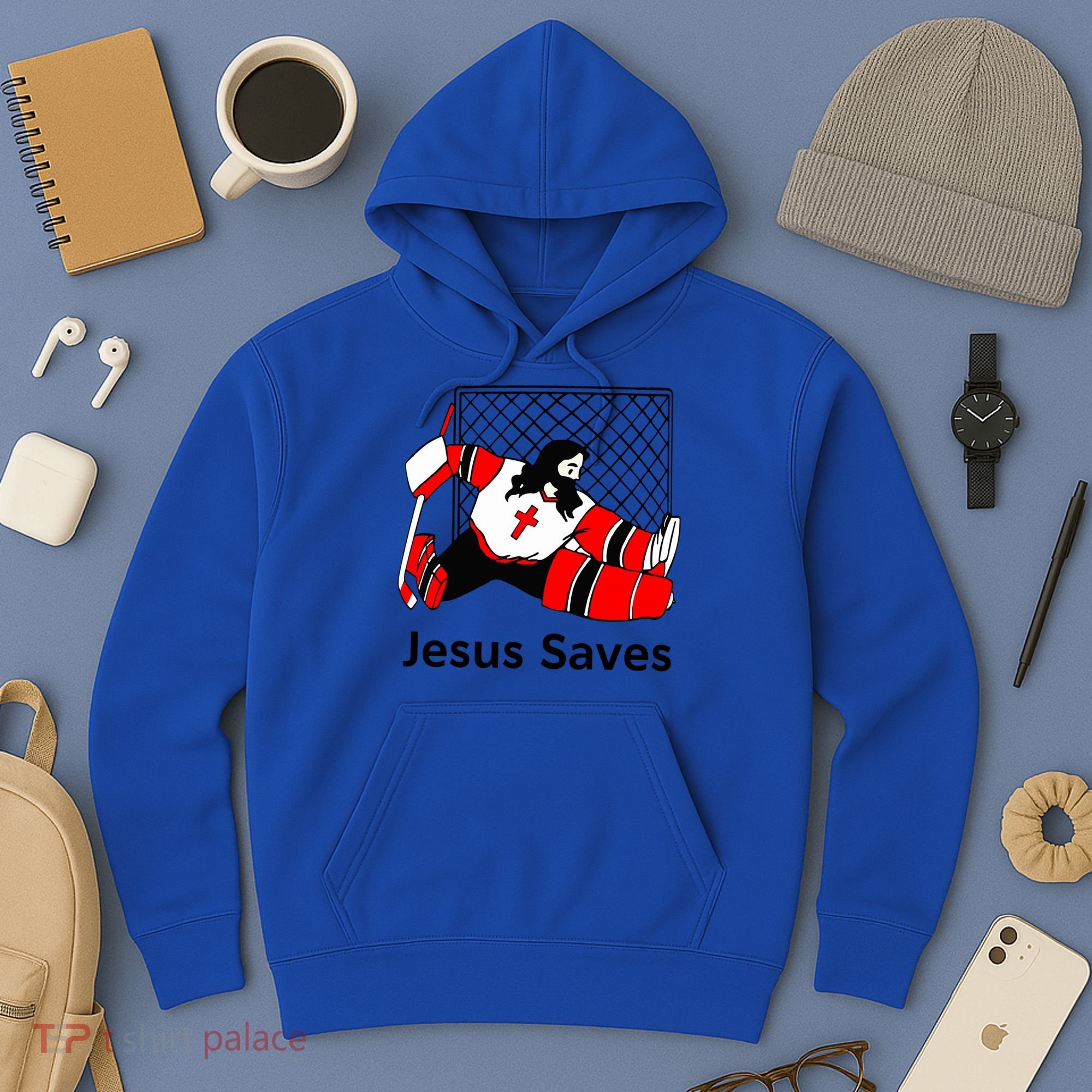 Jesus Saves Jesus Saved Hockey Funny Gift Hoodie