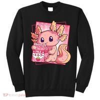 Japanese Style Kawaii Axolotl Strawberry Milk Anime Sweatshirt thumb 0