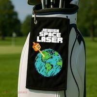 Jewish Space Laser Insane Funny Conspiracy Theory Golf Towel thumb 2