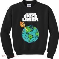Jewish Space Laser Insane Funny Conspiracy Theory Kids Sweatshirt thumb 0