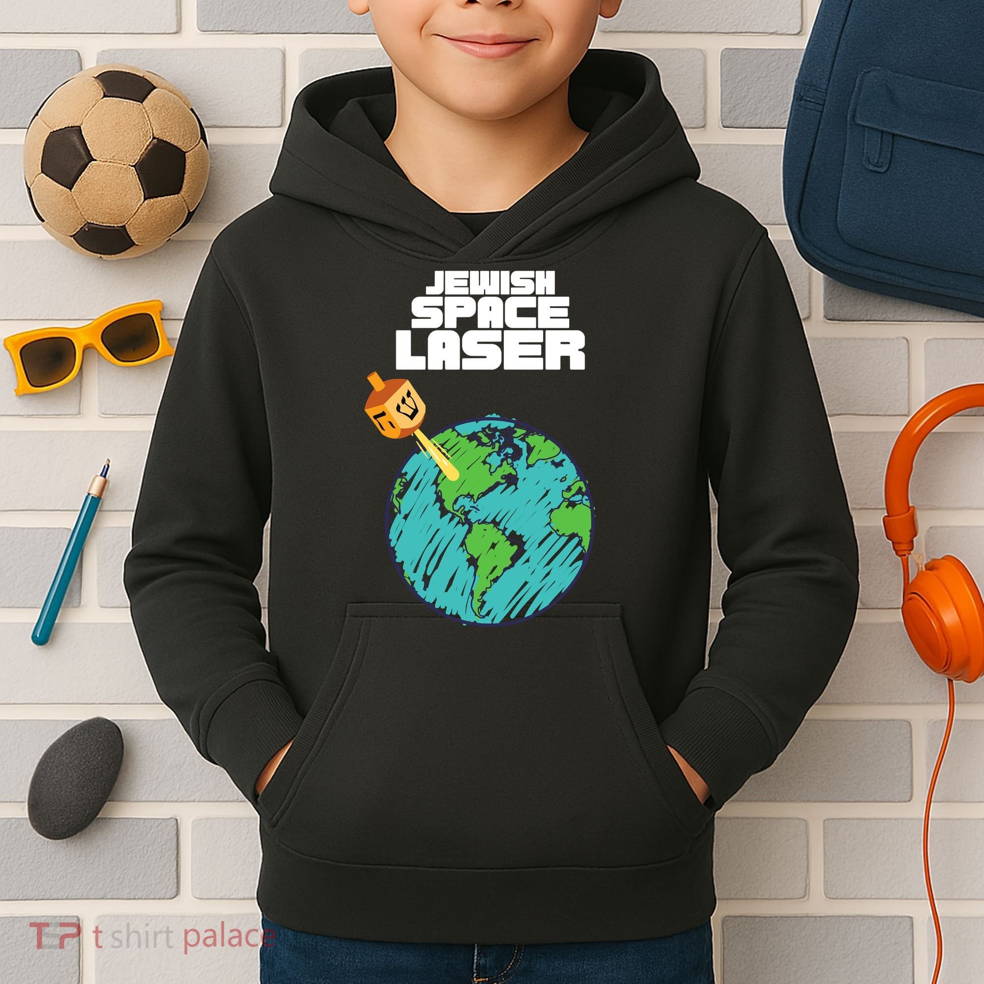 Jewish Space Laser Insane Funny Conspiracy Theory Kids Hoodie