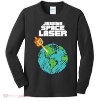 Jewish Space Laser Insane Funny Conspiracy Theory Kids Long Sleeve Shirt thumb 0