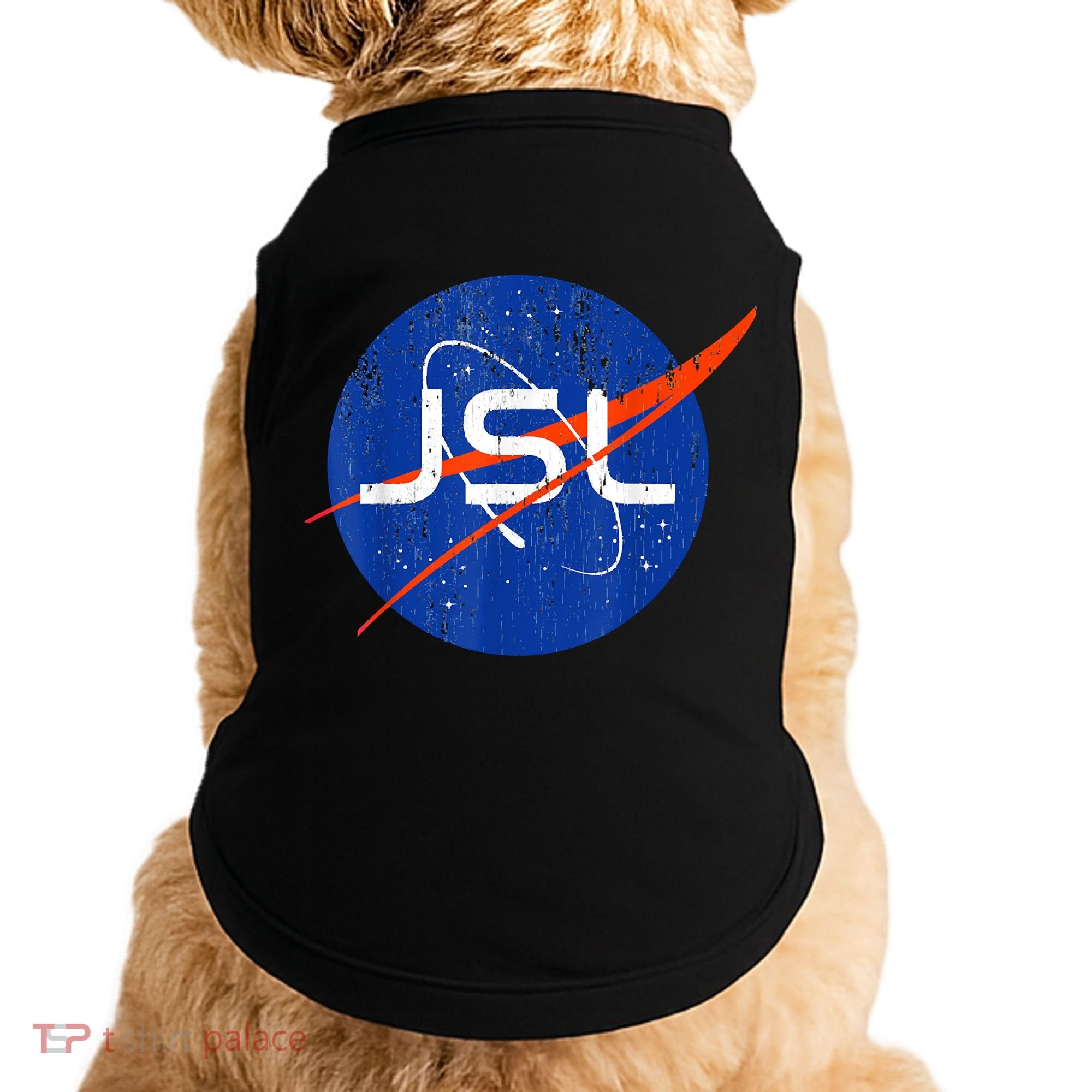 Jewish Space Laser Logo Badge Distressed Funny Meme Doggie Tank