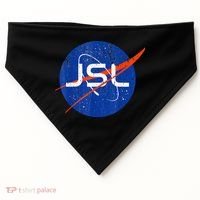 Jewish Space Laser Logo Badge Distressed Funny Meme USA-Made Doggie Bandana thumb 0
