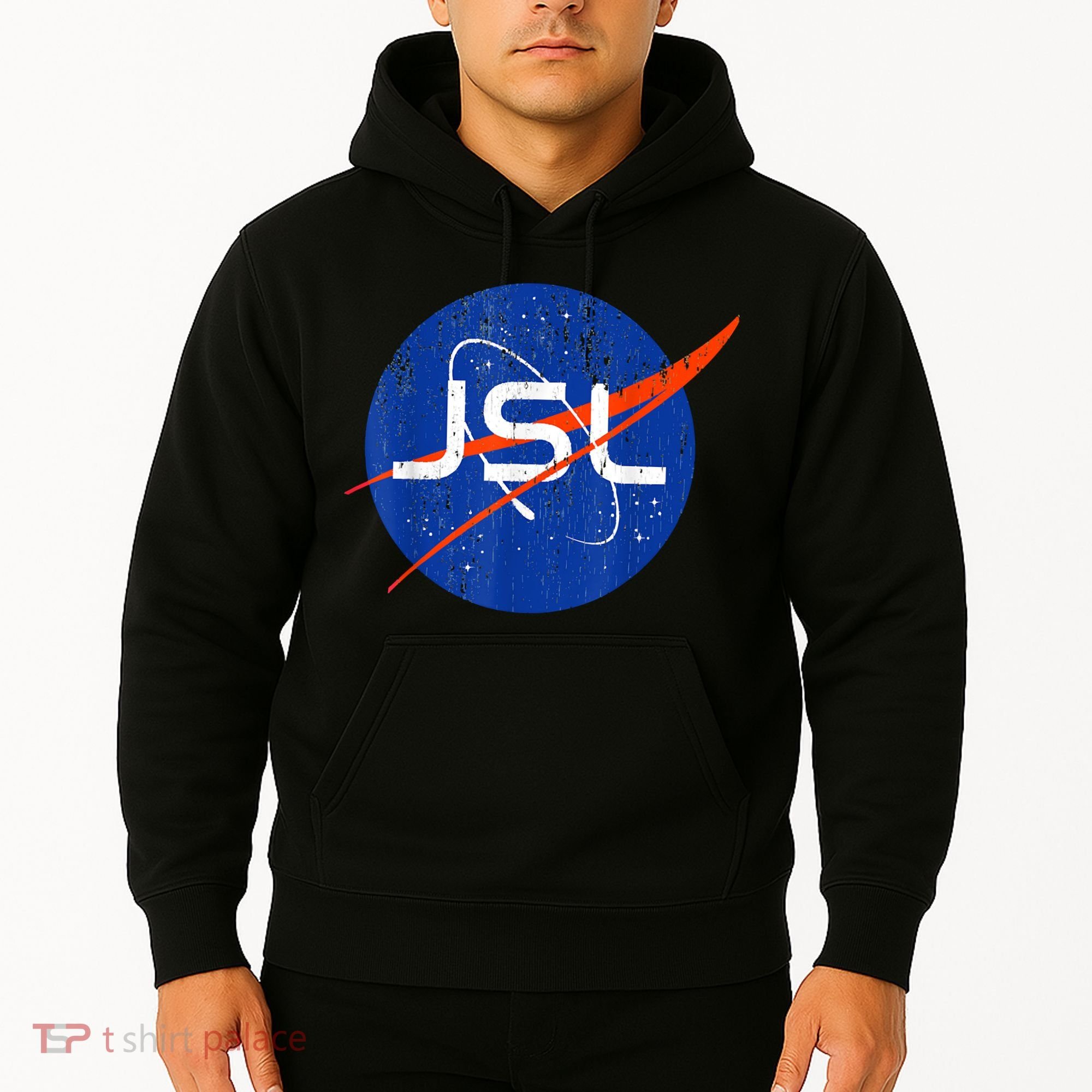 Jewish Space Laser Logo Badge Distressed Funny Meme Hoodie