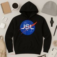 Jewish Space Laser Logo Badge Distressed Funny Meme Hoodie thumb 3