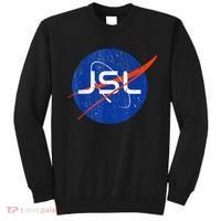 Jewish Space Laser Logo Badge Distressed Funny Meme Sweatshirt thumb 0