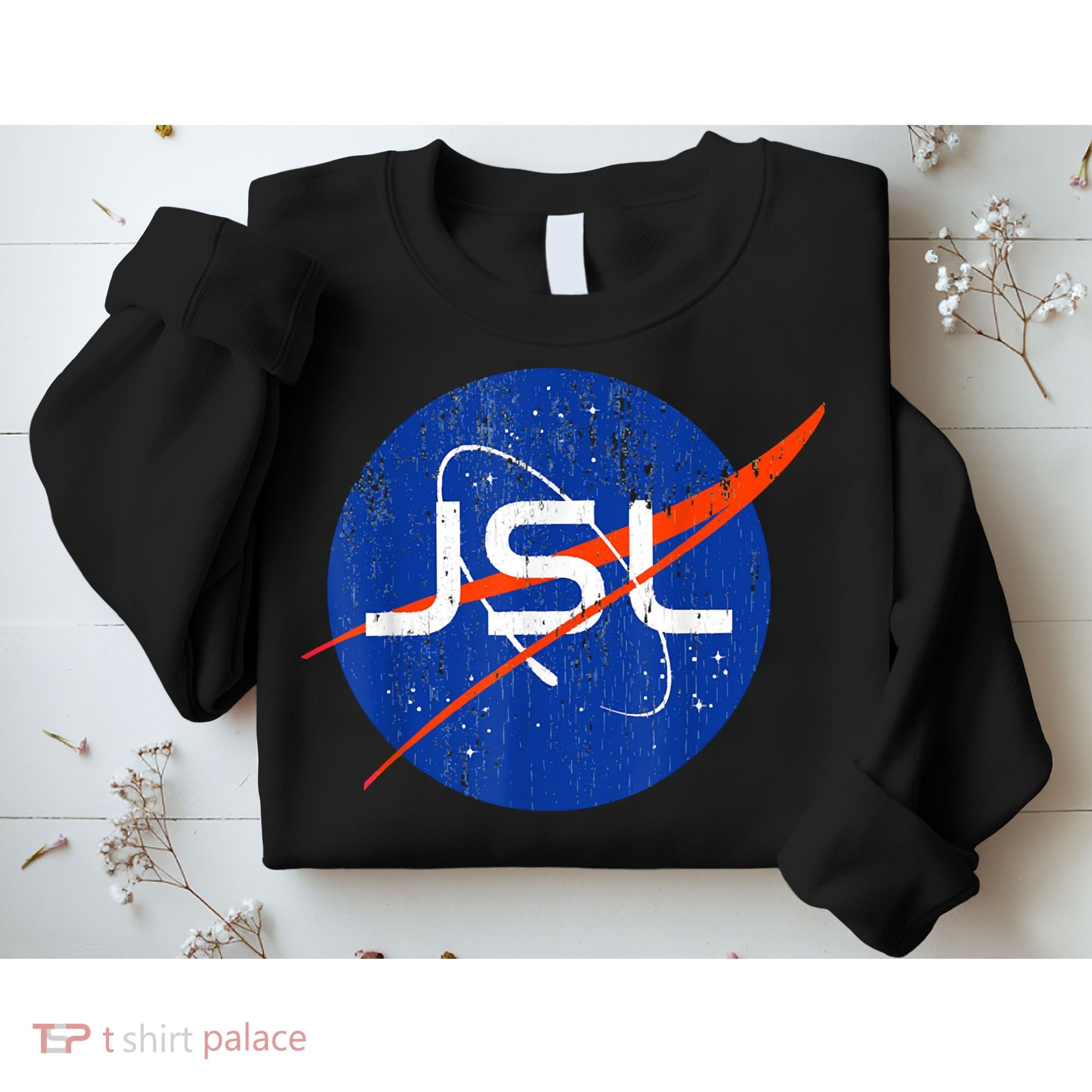 Jewish Space Laser Logo Badge Distressed Funny Meme Sweatshirt