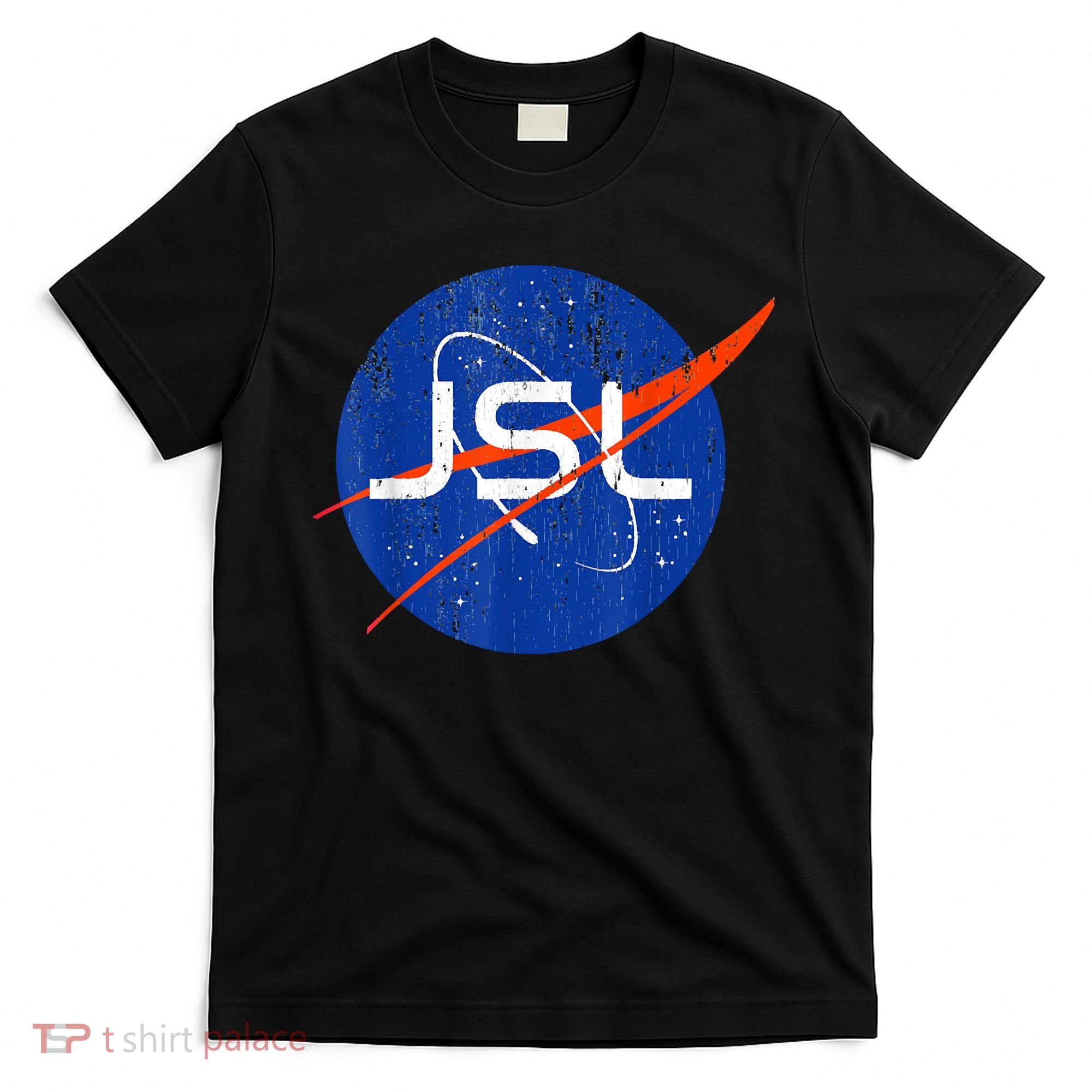 Jewish Space Laser Logo Badge Distressed Funny Meme T-Shirt