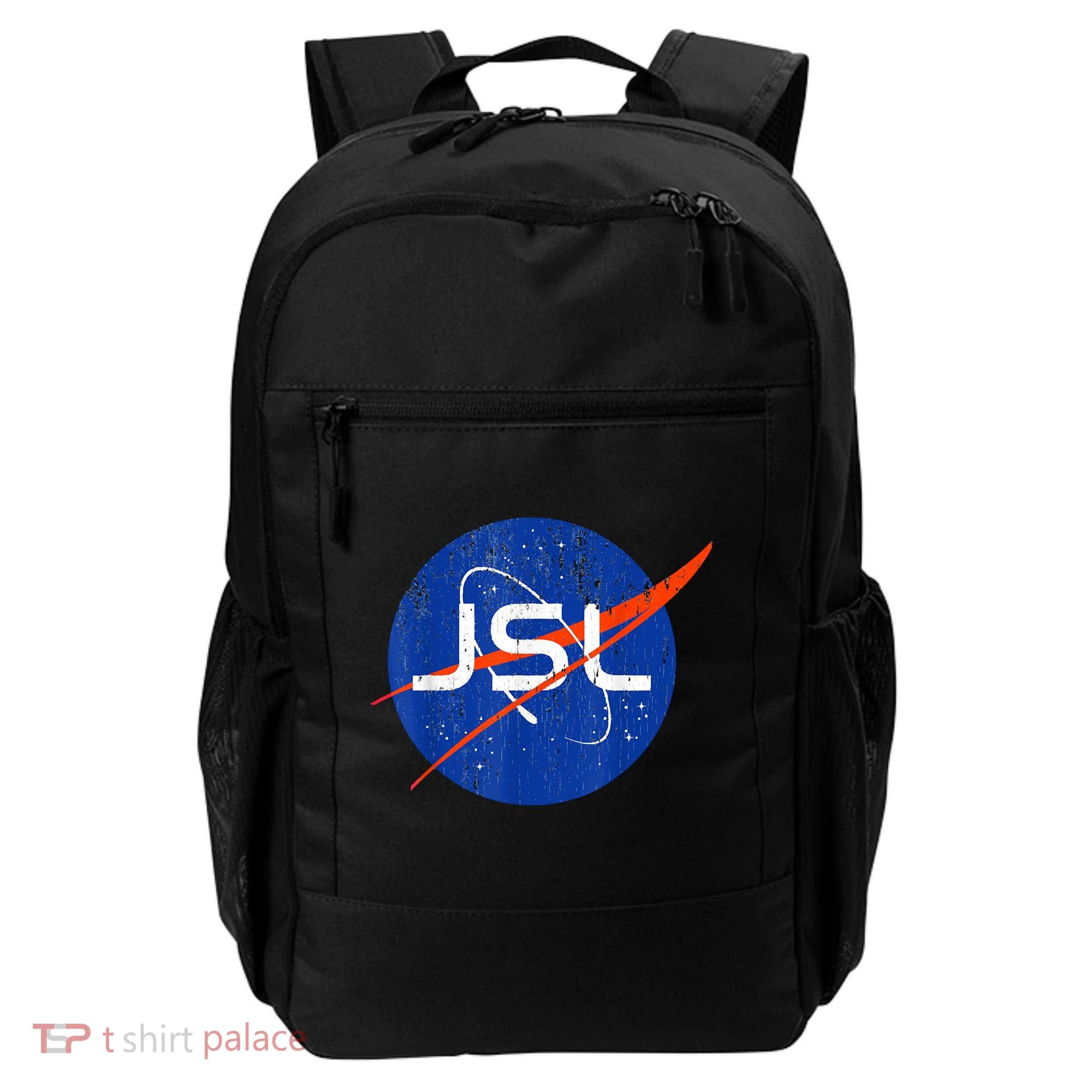 Jewish Space Laser Logo Badge Distressed Funny Meme Backpack