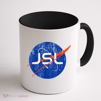 Jewish Space Laser Logo Badge Distressed Funny Meme Coffee Mug thumb 1