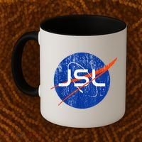 Jewish Space Laser Logo Badge Distressed Funny Meme Coffee Mug thumb 2