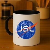 Jewish Space Laser Logo Badge Distressed Funny Meme Coffee Mug thumb 4