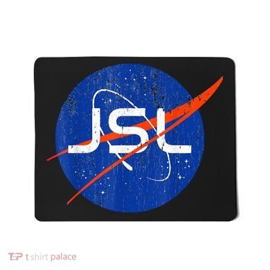 Jewish Space Laser Logo Badge Distressed Funny Meme Mousepad