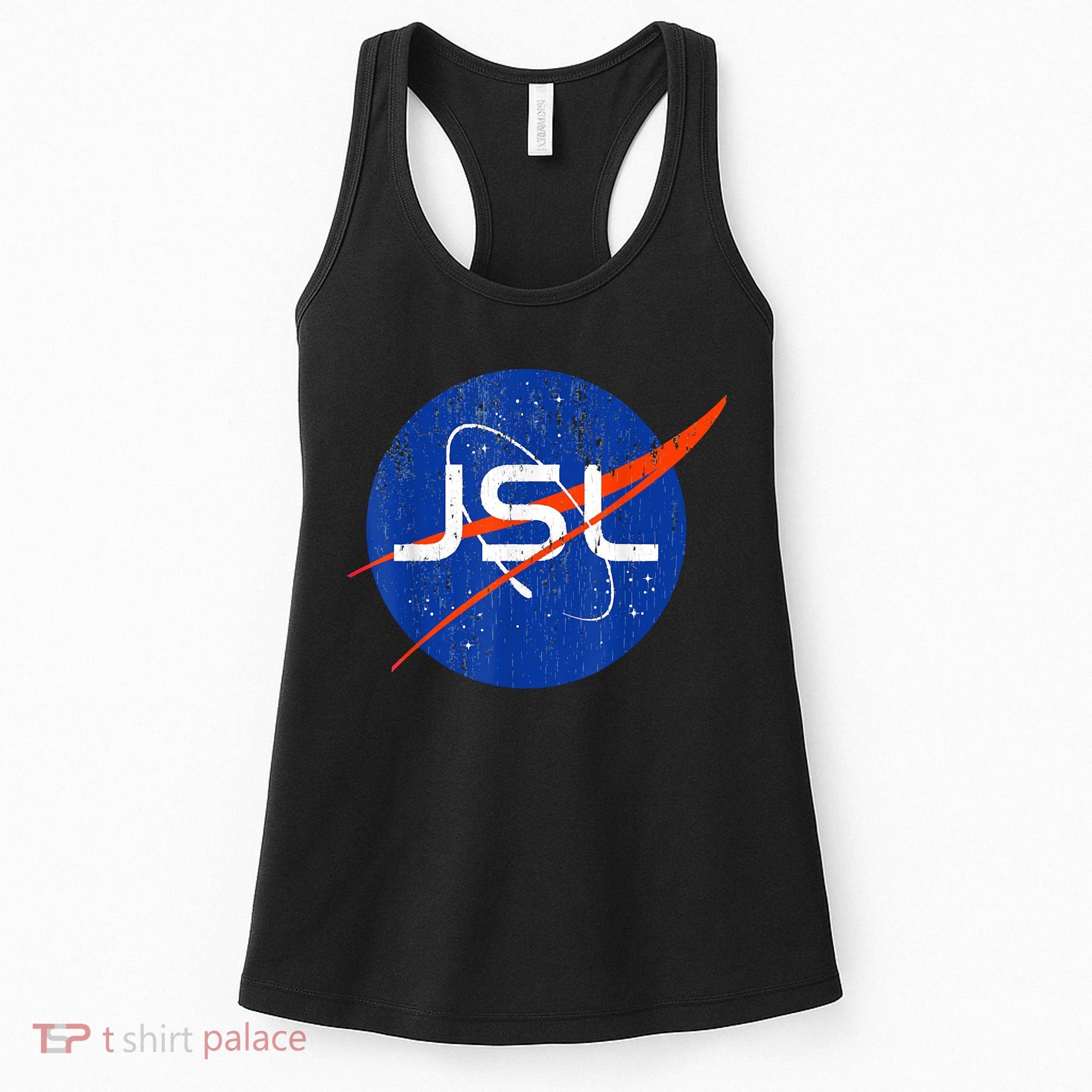 Jewish Space Laser Logo Badge Distressed Funny Meme Women's Tank Top