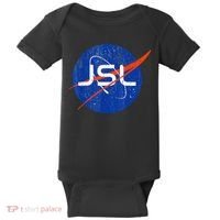 Jewish Space Laser Logo Badge Distressed Funny Meme Baby Bodysuit thumb 0