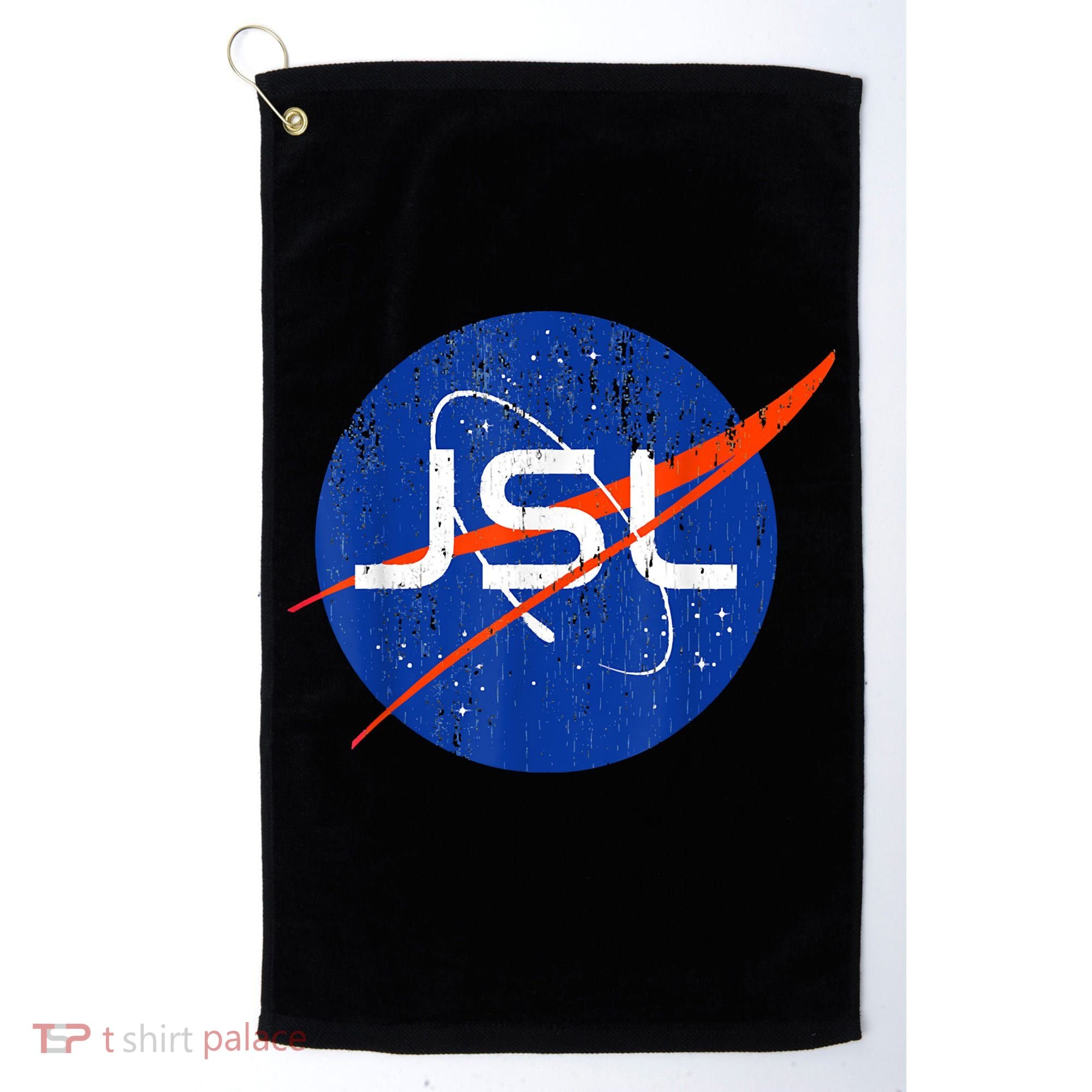 Jewish Space Laser Logo Badge Distressed Funny Meme Golf Towel