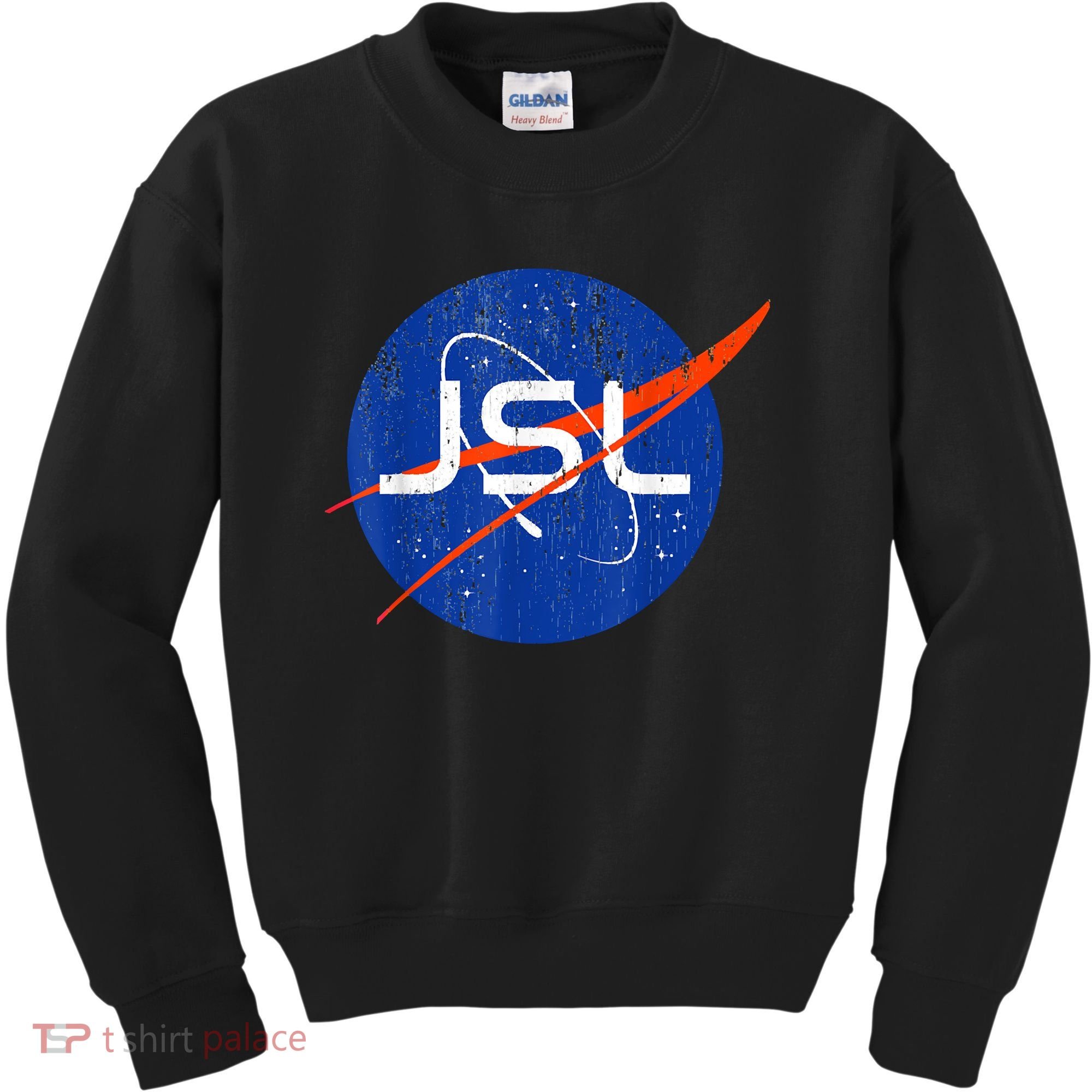 Jewish Space Laser Logo Badge Distressed Funny Meme Kids Sweatshirt
