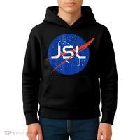 Jewish Space Laser Logo Badge Distressed Funny Meme Kids Hoodie thumb 4