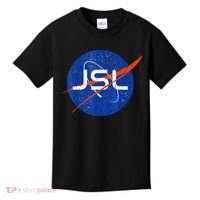 Jewish Space Laser Logo Badge Distressed Funny Meme Kids T-Shirt thumb 0