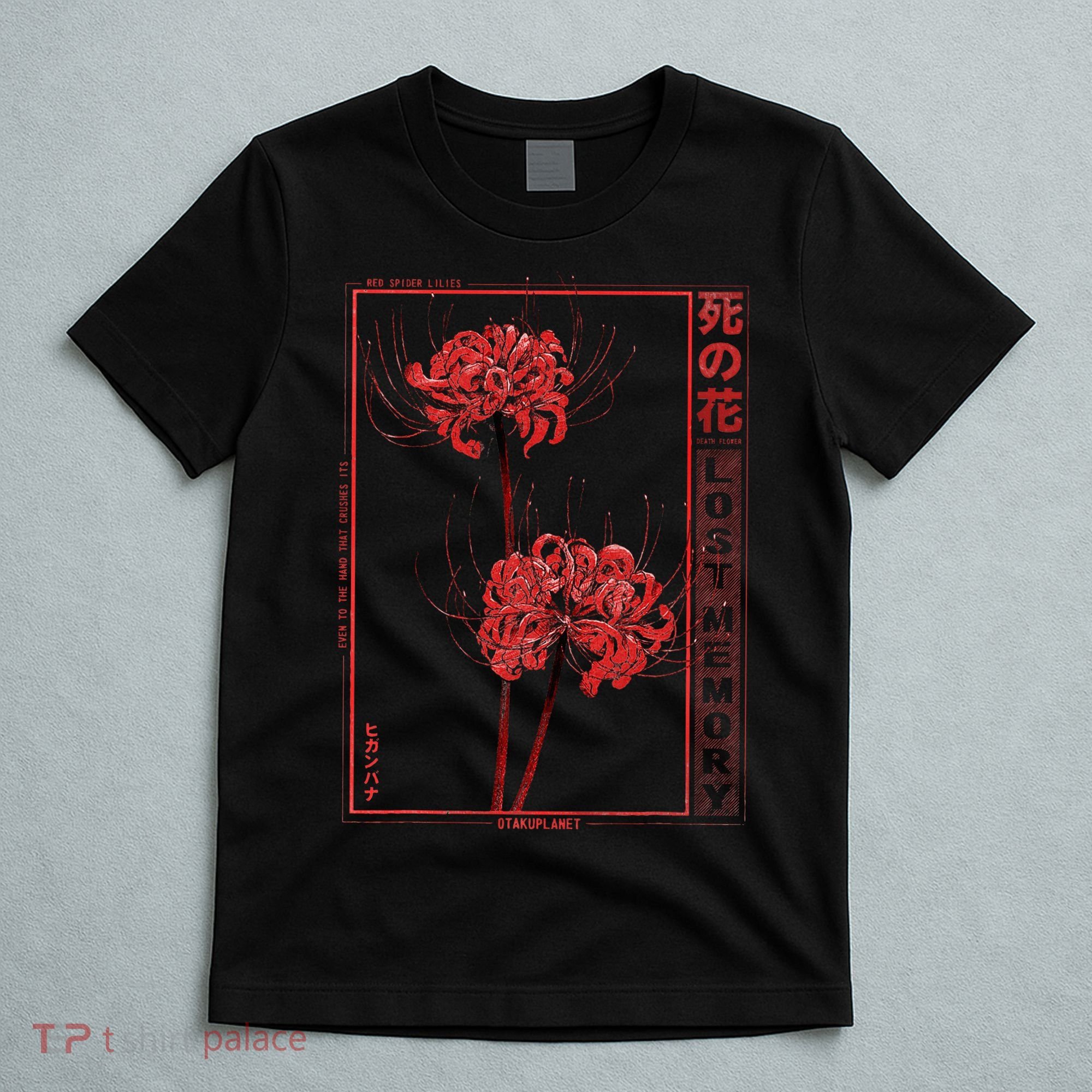 Japanese Spider Lily Soft Grunge Anime Aesthetic Flower T-Shirt
