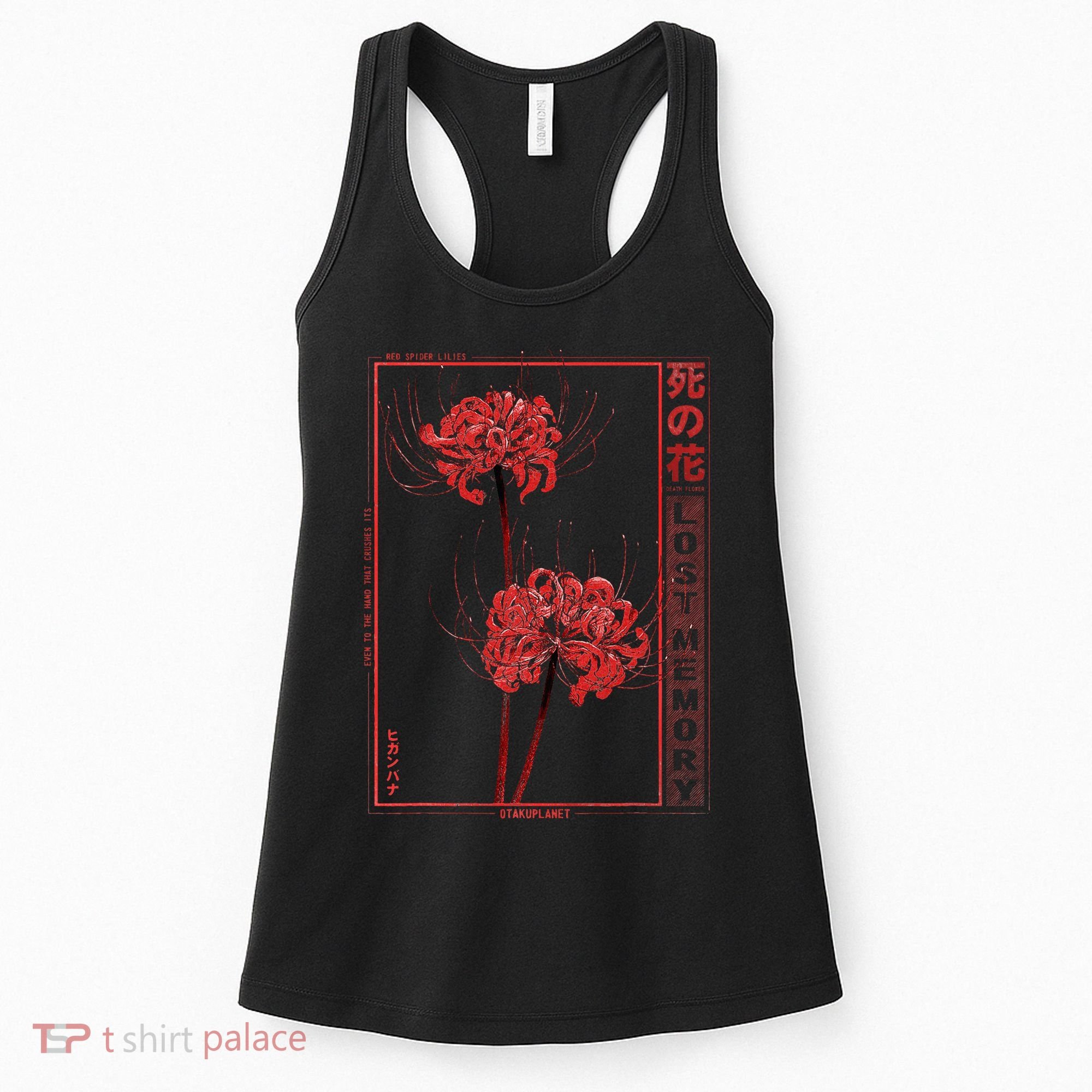 Japanese Spider Lily Soft Grunge Anime Aesthetic Flower Women's Tank Top