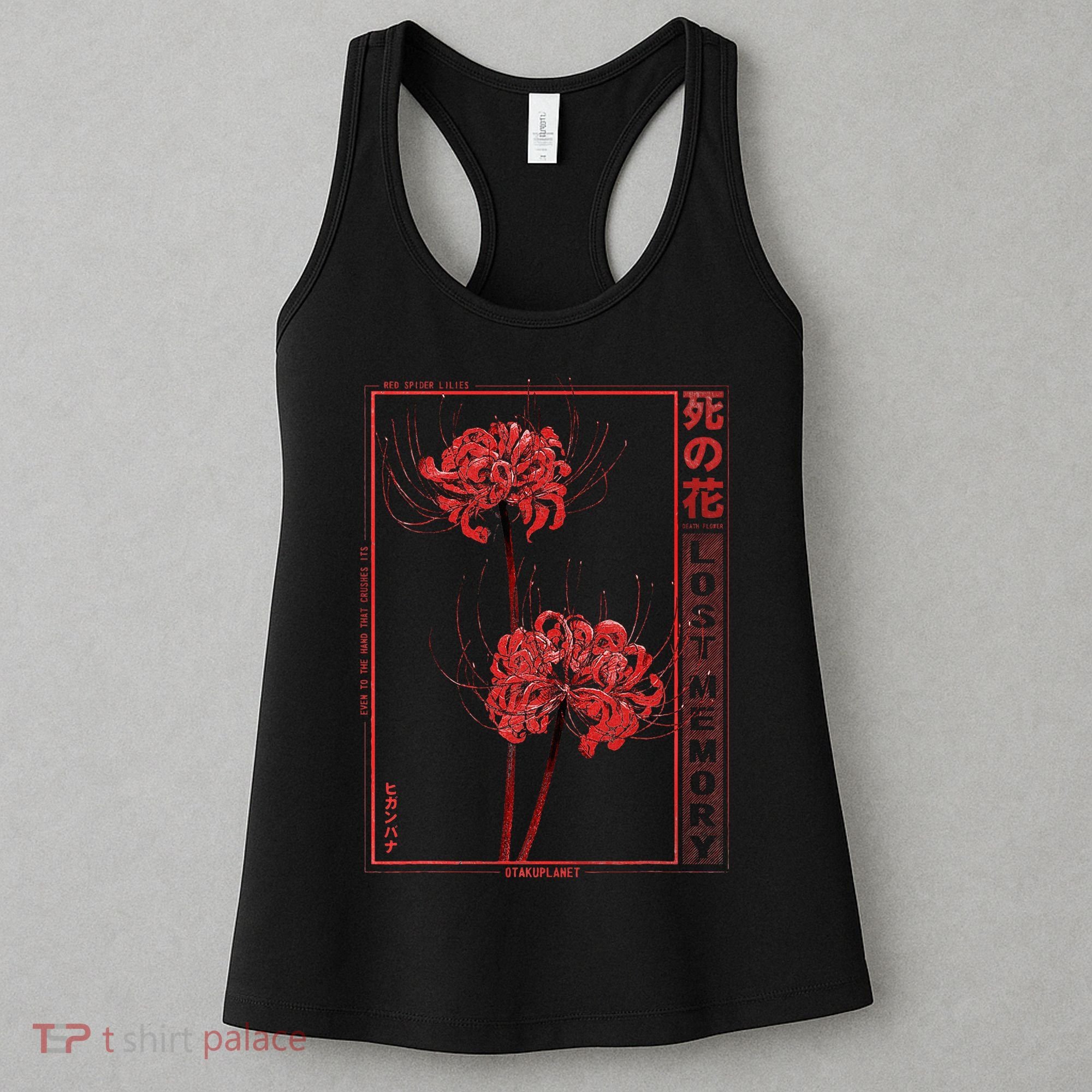 Japanese Spider Lily Soft Grunge Anime Aesthetic Flower Women's Tank Top