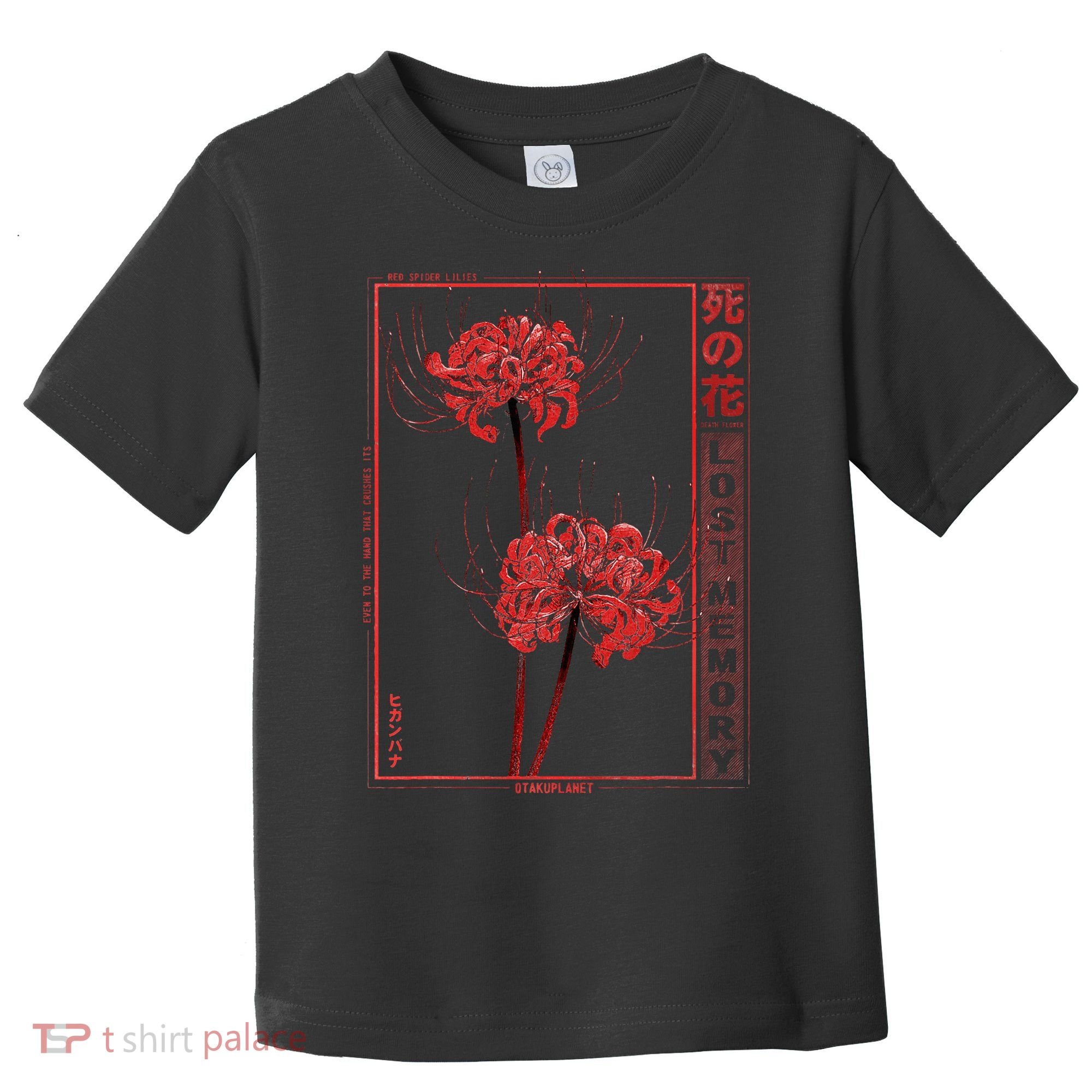 Japanese Spider Lily Soft Grunge Anime Aesthetic Flower Toddler T-Shirt