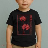 Japanese Spider Lily Soft Grunge Anime Aesthetic Flower Toddler T-Shirt thumb 2