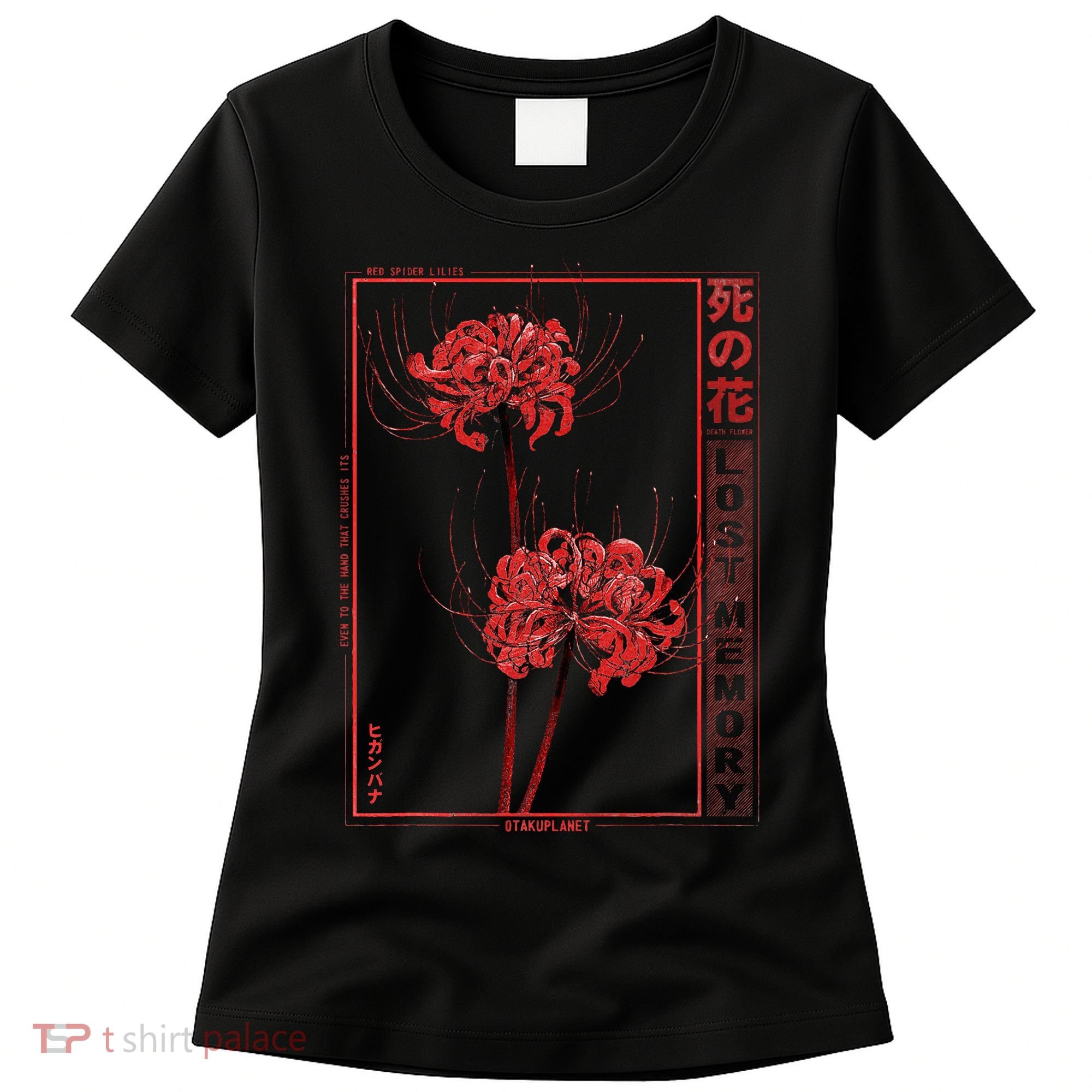 Japanese Spider Lily Soft Grunge Anime Aesthetic Flower Women's T-Shirt