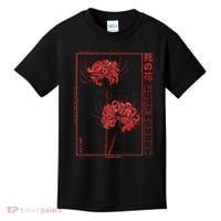 Japanese Spider Lily Soft Grunge Anime Aesthetic Flower Kids T-Shirt thumb 0
