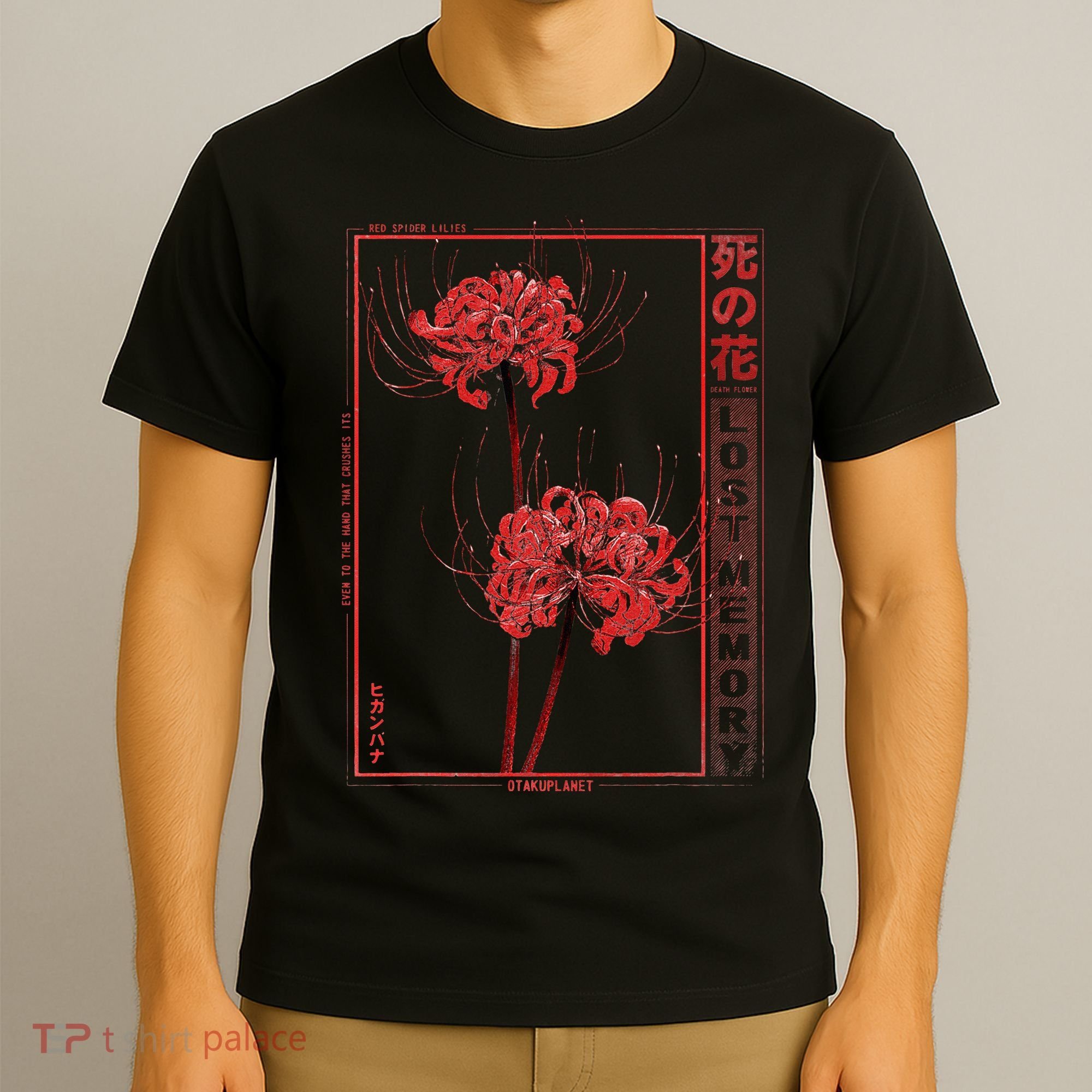 Japanese Spider Lily Soft Grunge Anime Aesthetic Flower  T-Shirt