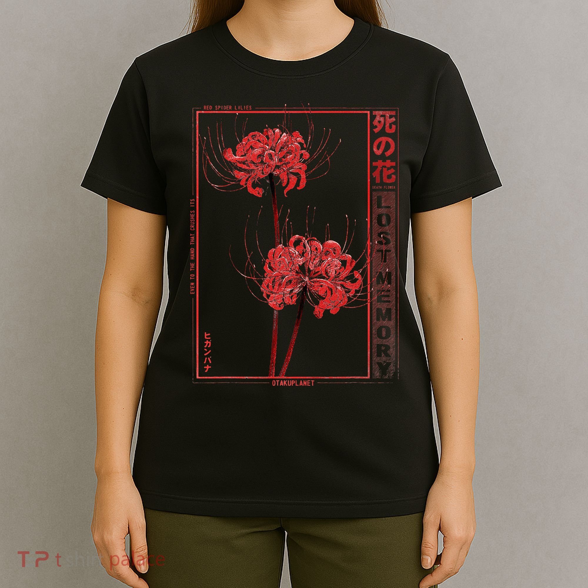 Japanese Spider Lily Soft Grunge Anime Aesthetic Flower  T-Shirt