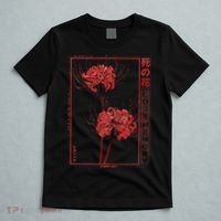 Japanese Spider Lily Soft Grunge Anime Aesthetic Flower  T-Shirt thumb 5